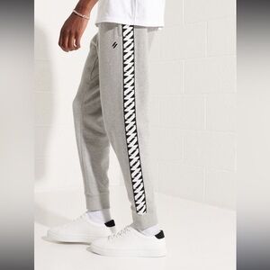 SUPERDRY Tape Track Pants - Men's grey Sweatpants size Large New With Tags